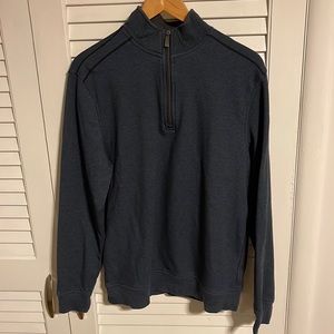 Men’s Medium Blue Cotton Quarter Zip